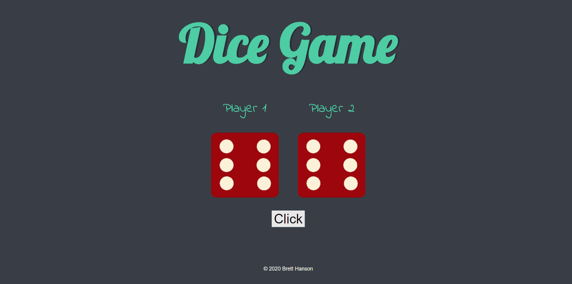 Dice Game website