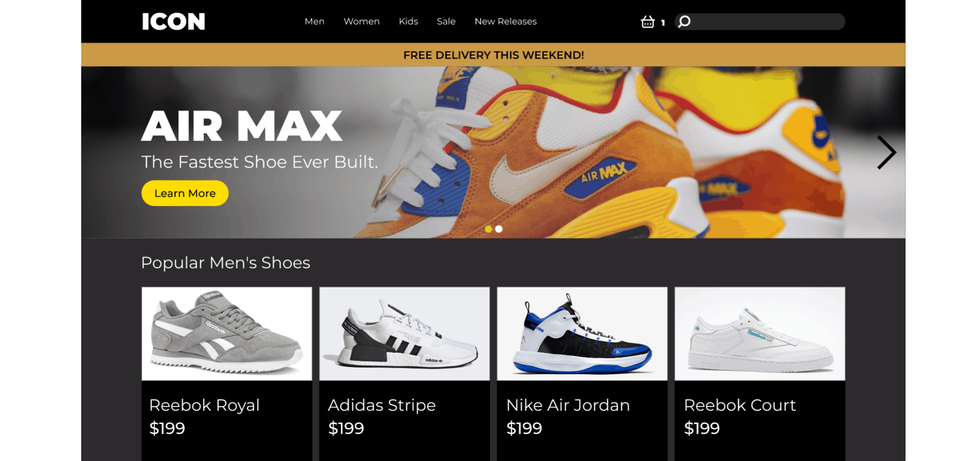 Shoe website